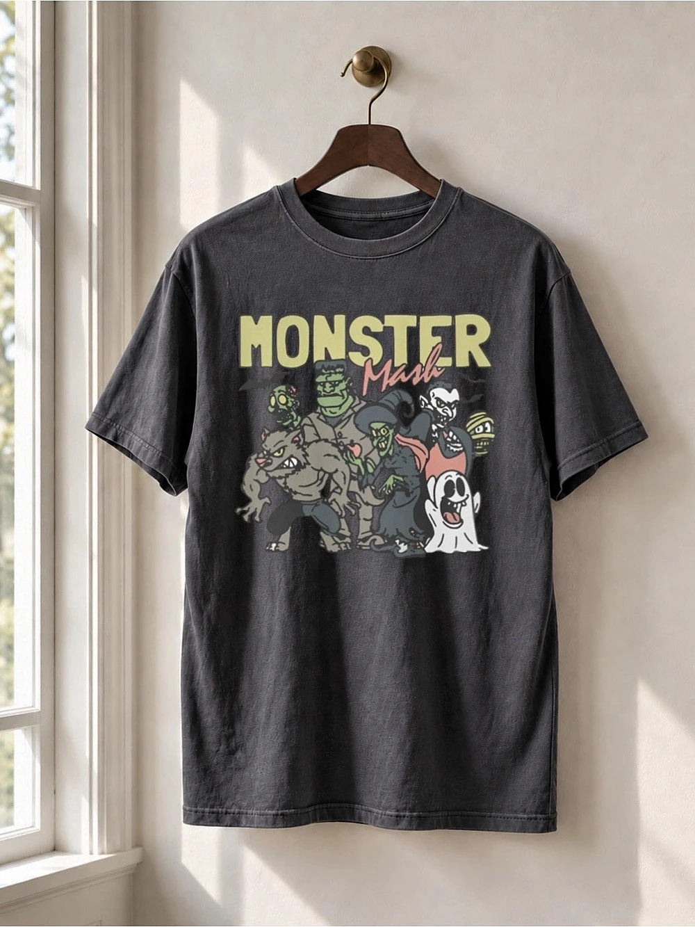 Monster Mash Halloween Unisex T-shirt Retro Spooky Season Tee